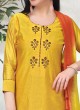 Wedding Wear Yellow And Rust Color Salwar Kameez